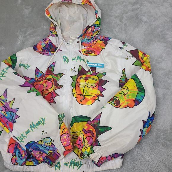 Rick and Morty Members Only Windbreaker Jacket Size Large - Picture 1 of 12